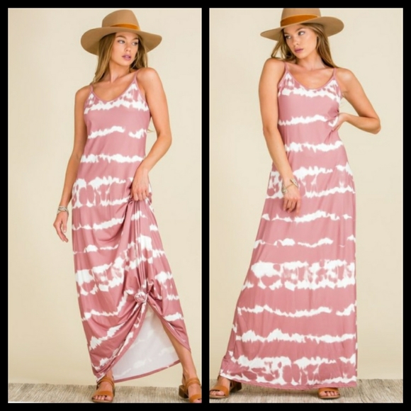 Dusty Rose Maxi Sun Dress - Picture 1 of 2